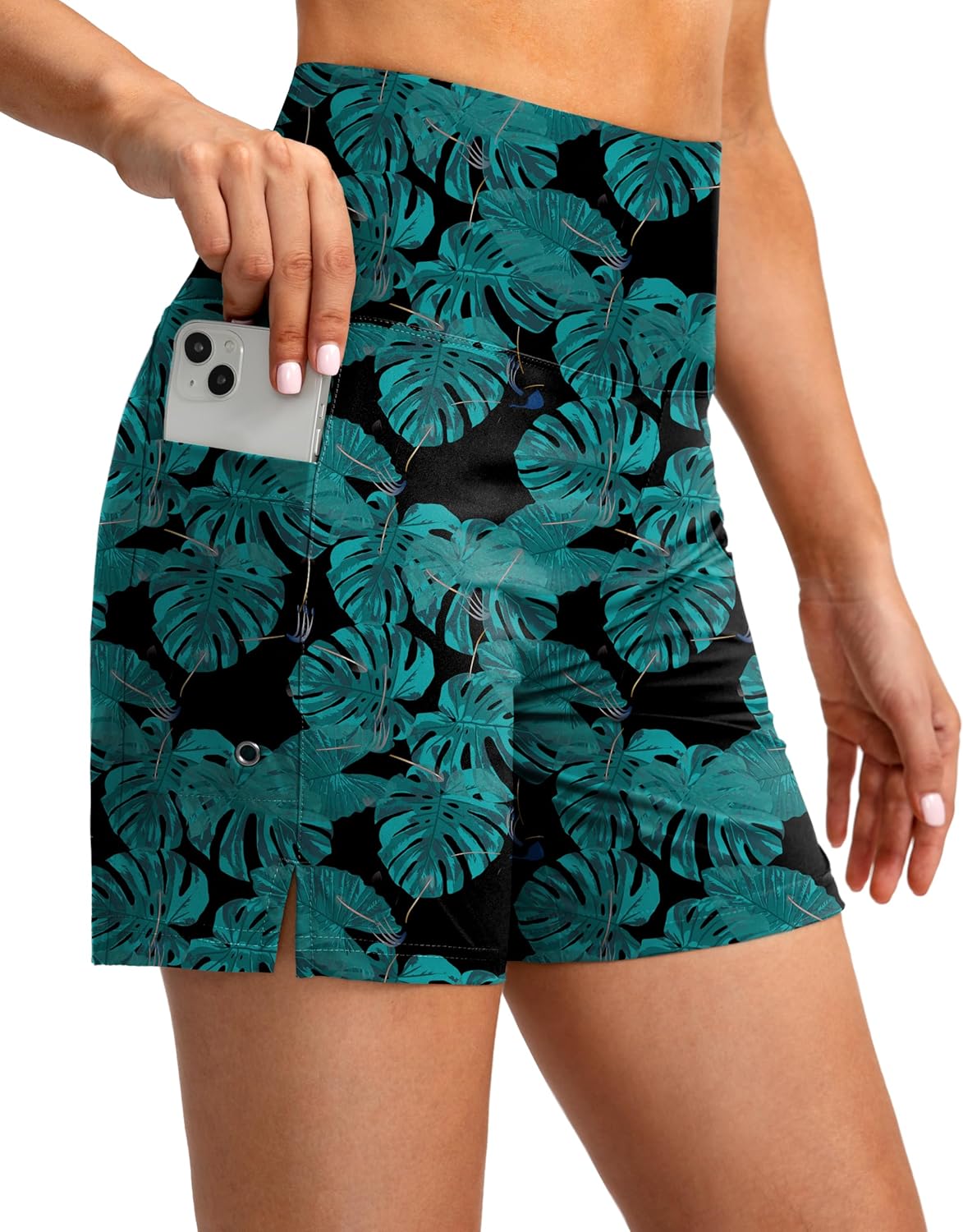 G Gradual Women's 5" High Waisted Swim Board Shorts with Phone Pockets UPF 50+ Quick Dry Beach Shorts for Women with Liner