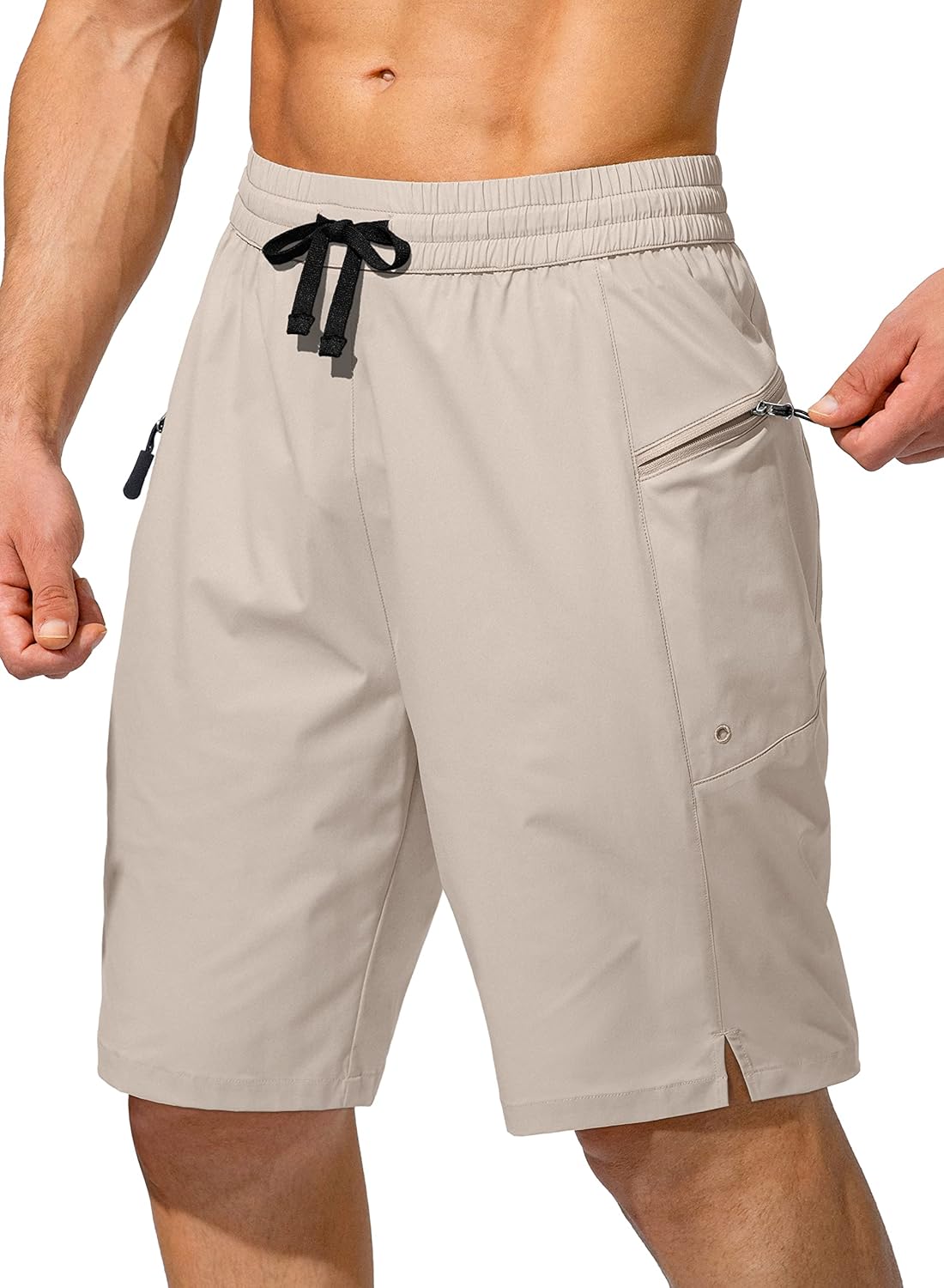 Men's Swim Trunks Quick Dry Board Shorts with Zipper Pockets Beach Shorts Bathing Suits for Men - No Mesh Liner