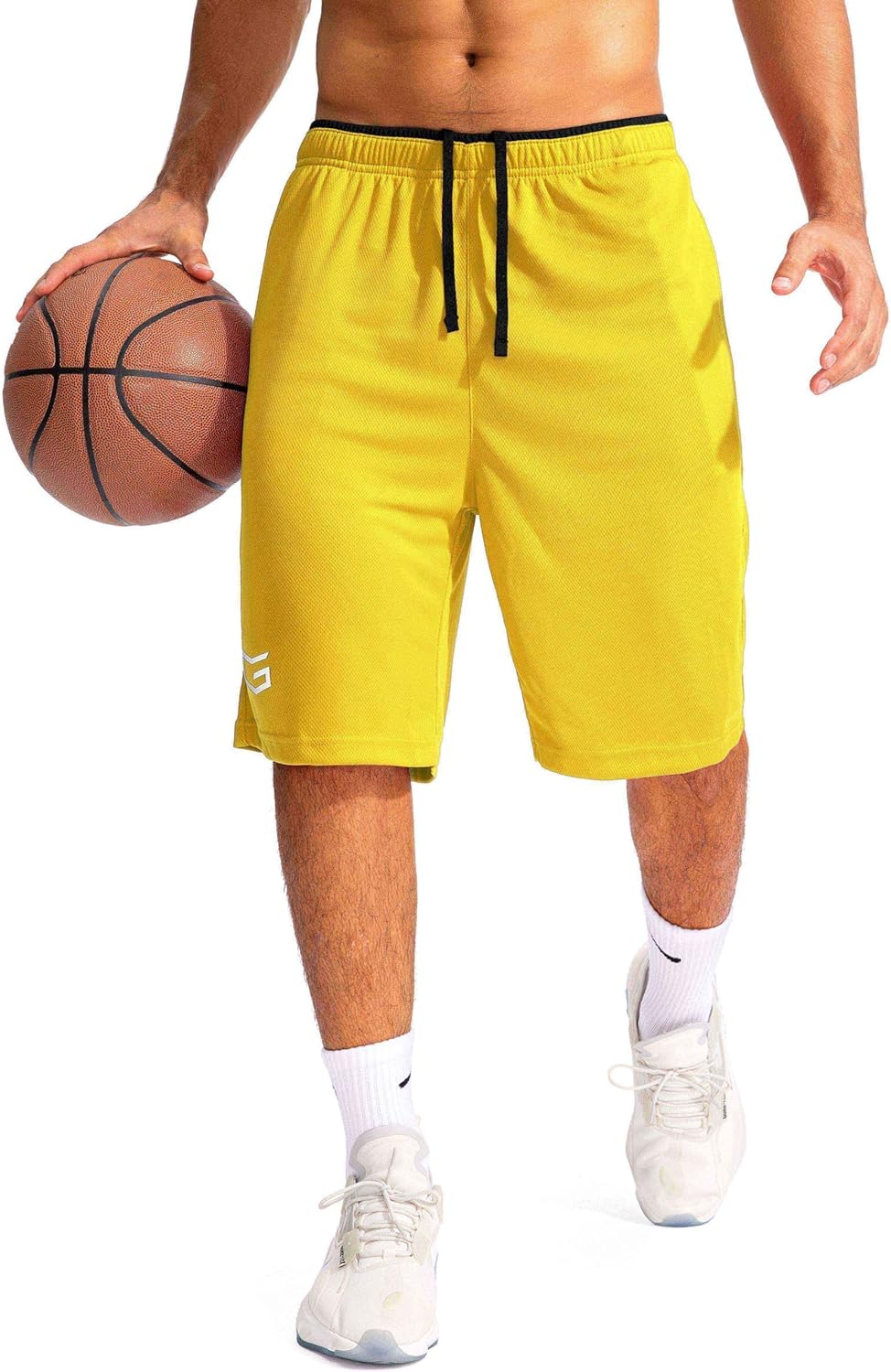 G Gradual Men's Basketball Shorts with Zipper Pockets Lightweight Quick Dry 11" Long Shorts for Men Athletic Gym