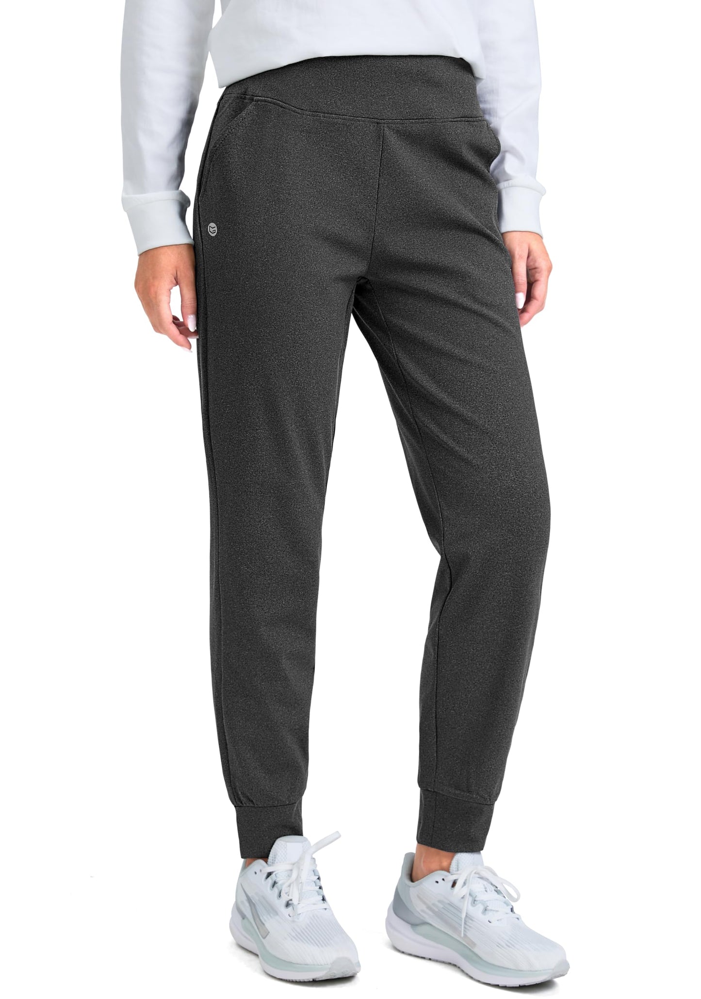 G Gradual Women's Fleece Lined Joggers High Waisted Water Resistant Thermal Hiking Pants Cold Weather Sweatpants with Pockets