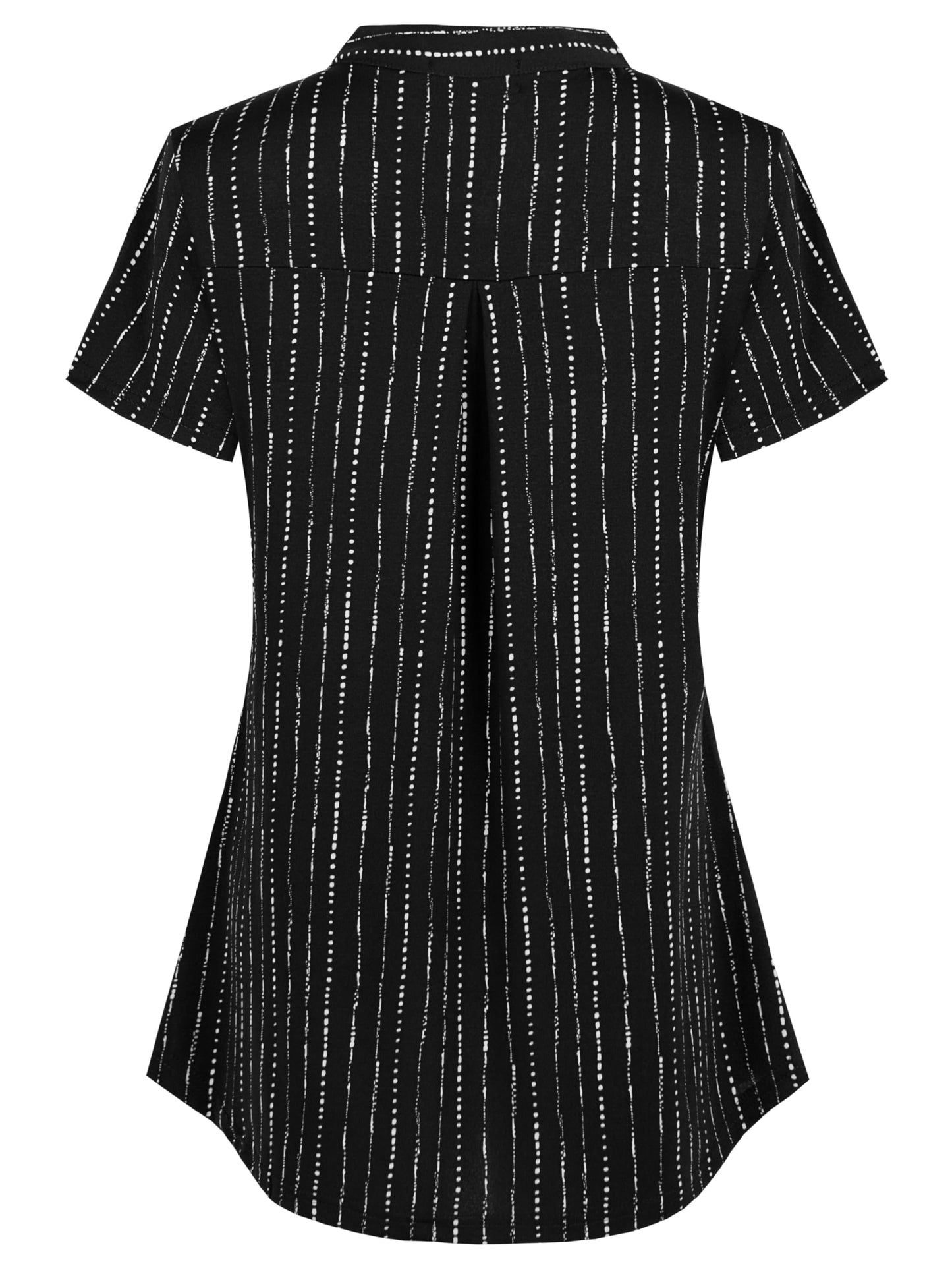 Ninedaily Women's Summer Tops Short Sleeve Casual Blouse Zip Floral Tunic Shirts