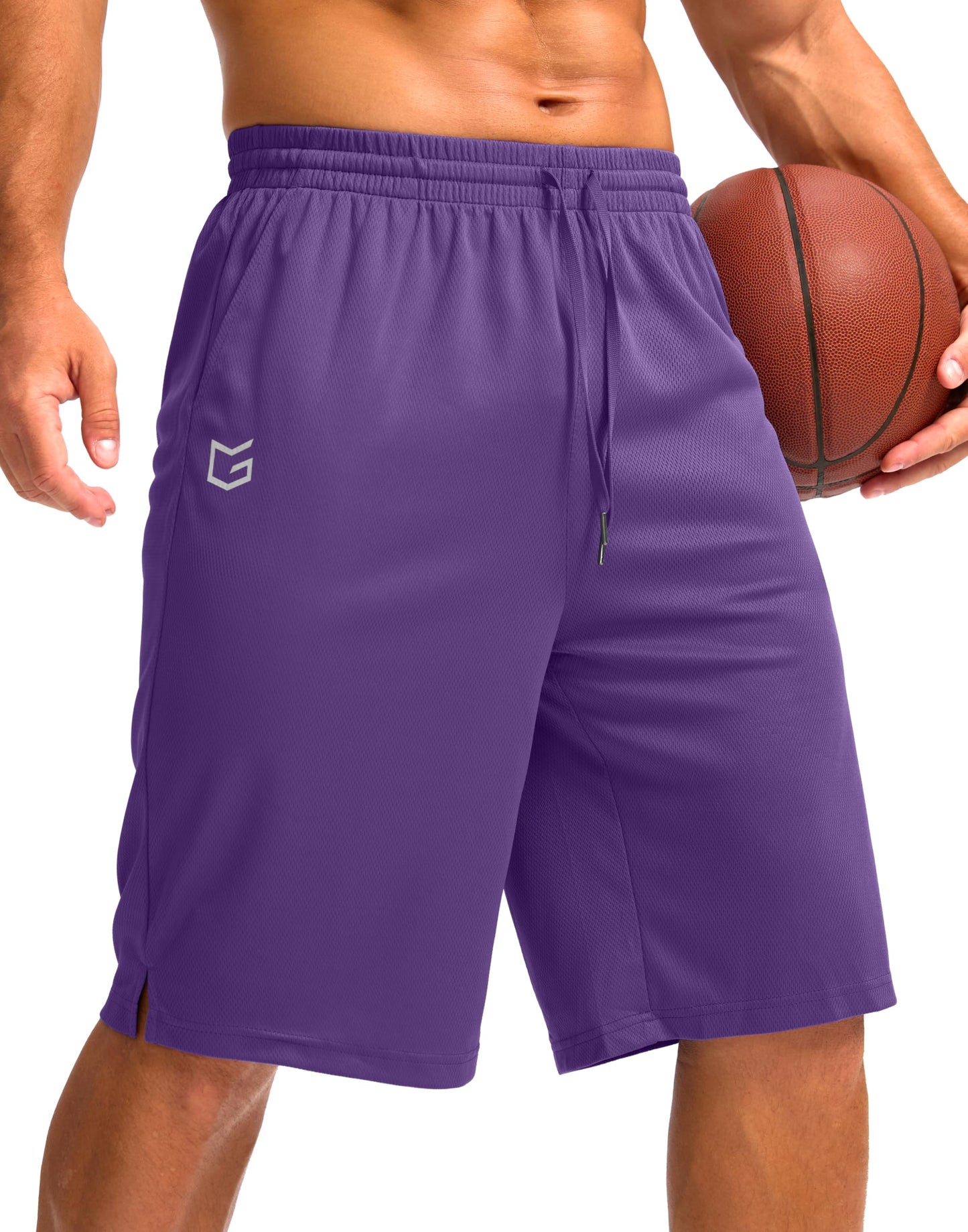 G Gradual Men's Athletic Shorts with Pockets 11" Long Basketball Shorts Lightweight Quick Dry Gym Workout Shorts for Men