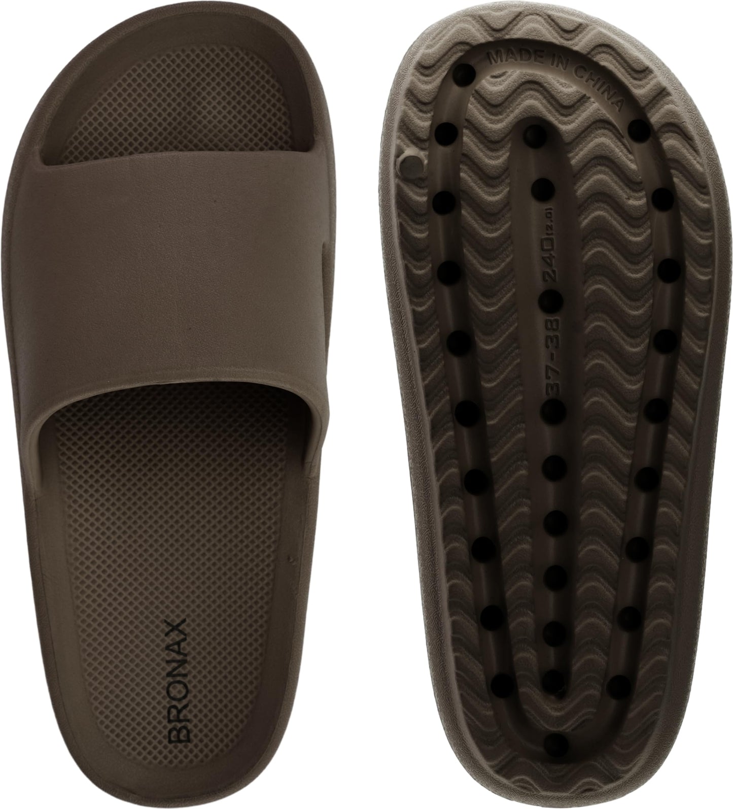 BRONAX Arch Support Slides for Women and Mens | Cushioned Thick Sole Pain Relief Slippers