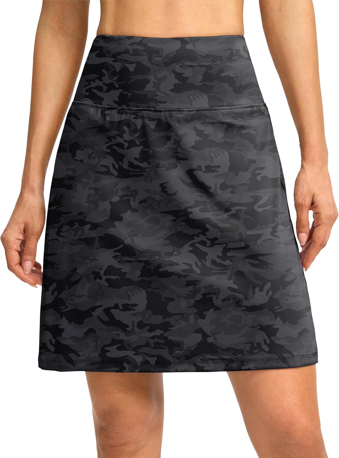G Gradual 19" Skorts for Woman Knee Length Golf Skirt Long Athletic Tennis Skorts for Women Dressy Casual with Shorts Pockets
