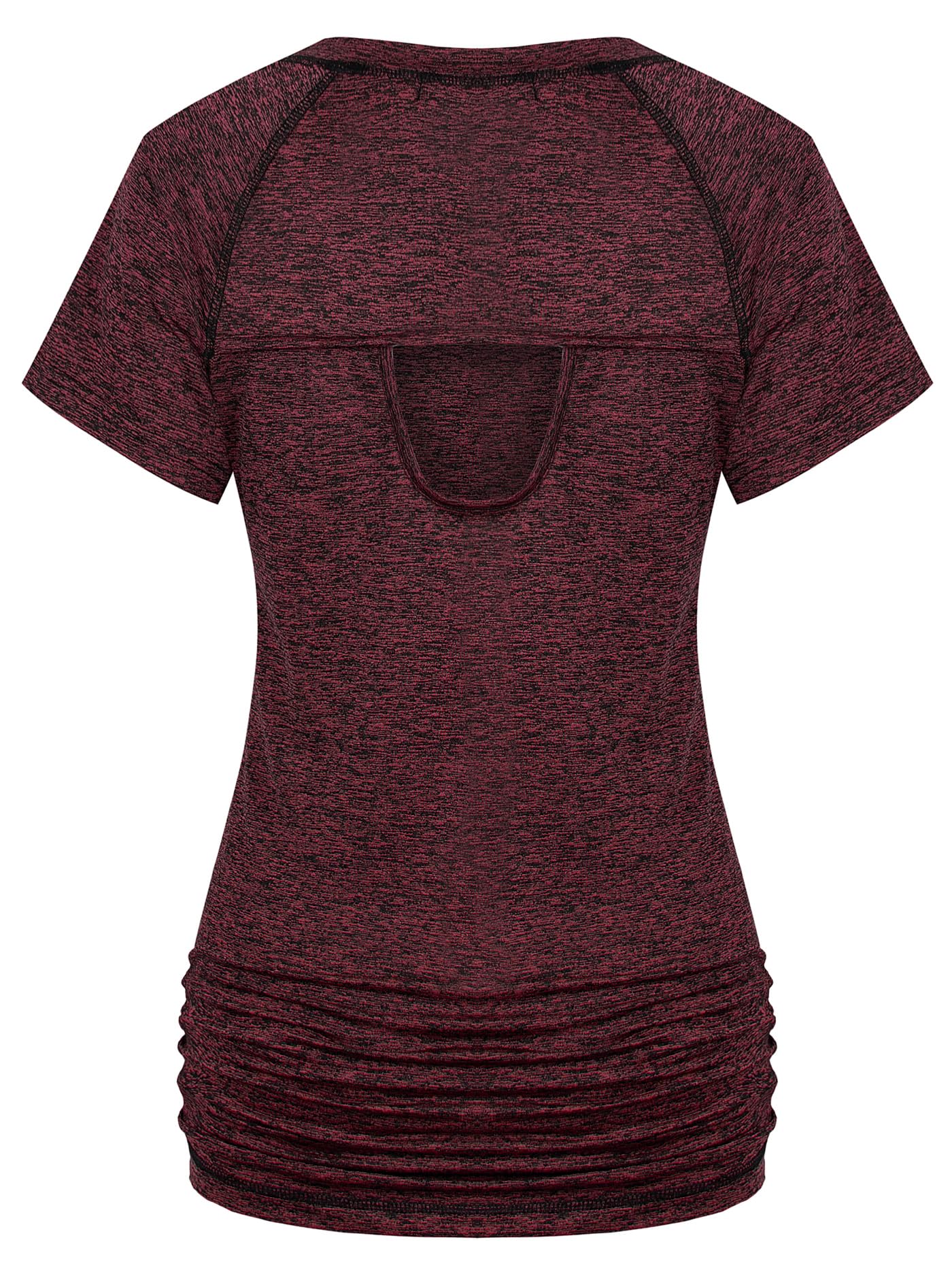 Ninedaily Womens Workout Top Running Yoga Shirt Summer Short Sleeve Casual Tunic