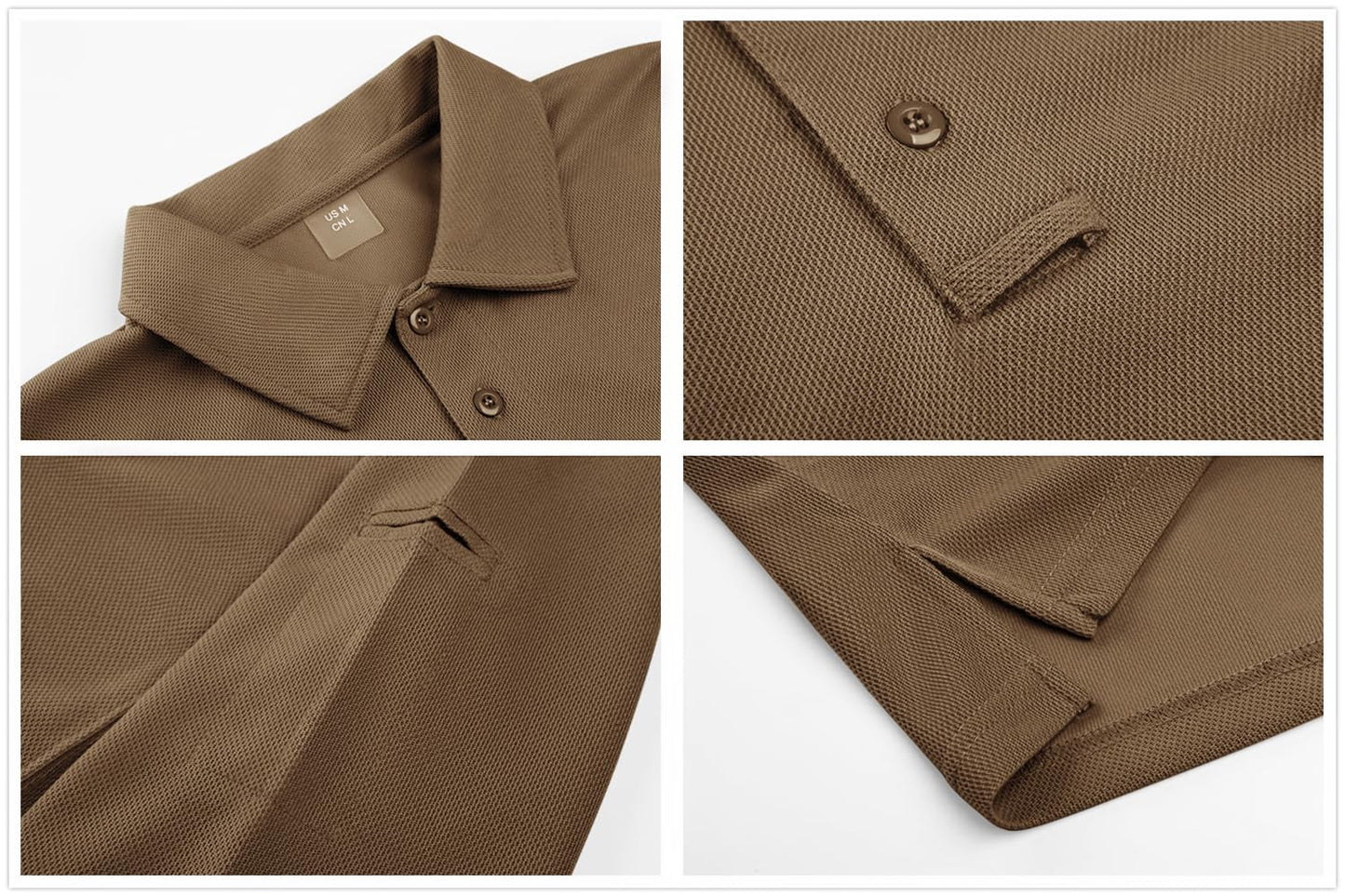 MAGNIVIT Men's Polo Shirts Long Sleeve Quick Dry Performance Shirt Military Tactical Army Combat Polo Shirts