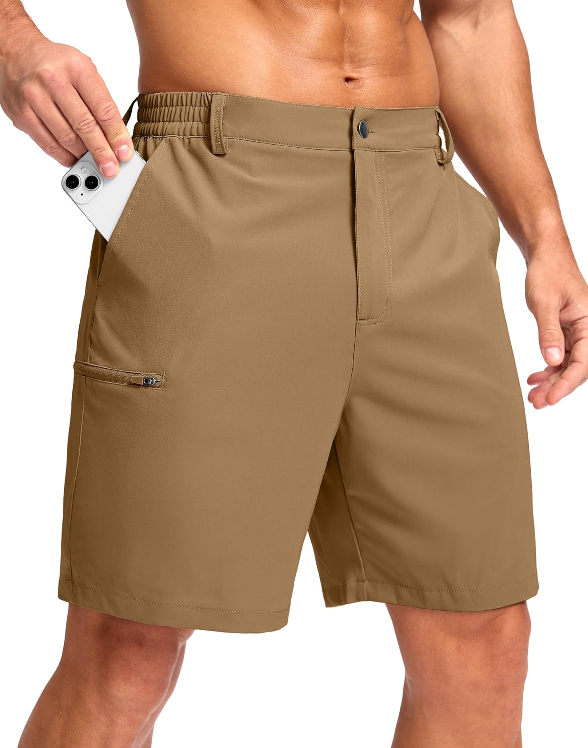 G Gradual Men's Casual Shorts 7"/ 9" Lightweight 4 Pockets Stretch Quick-Dry Summer Shorts for Golf Work Hiking Trips