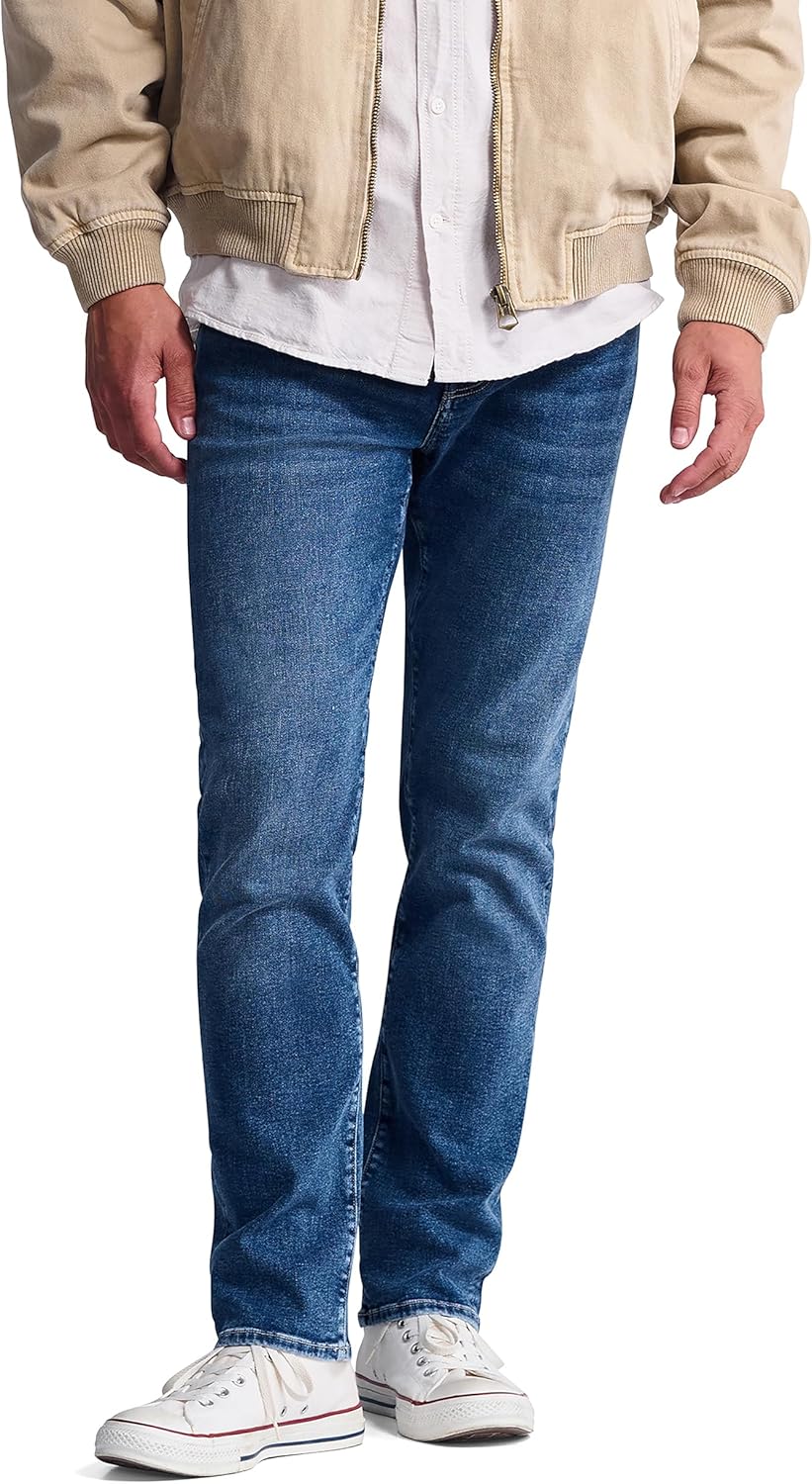Bridge Men's Regular Rise Straight Leg Jeans, 34x32