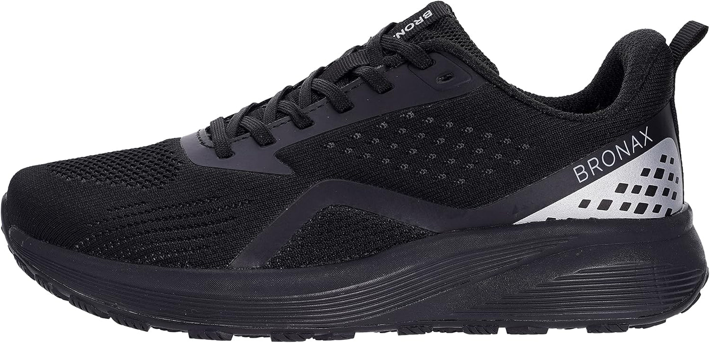 BRONAX Mens Wide Running Shoes Size 11 Black