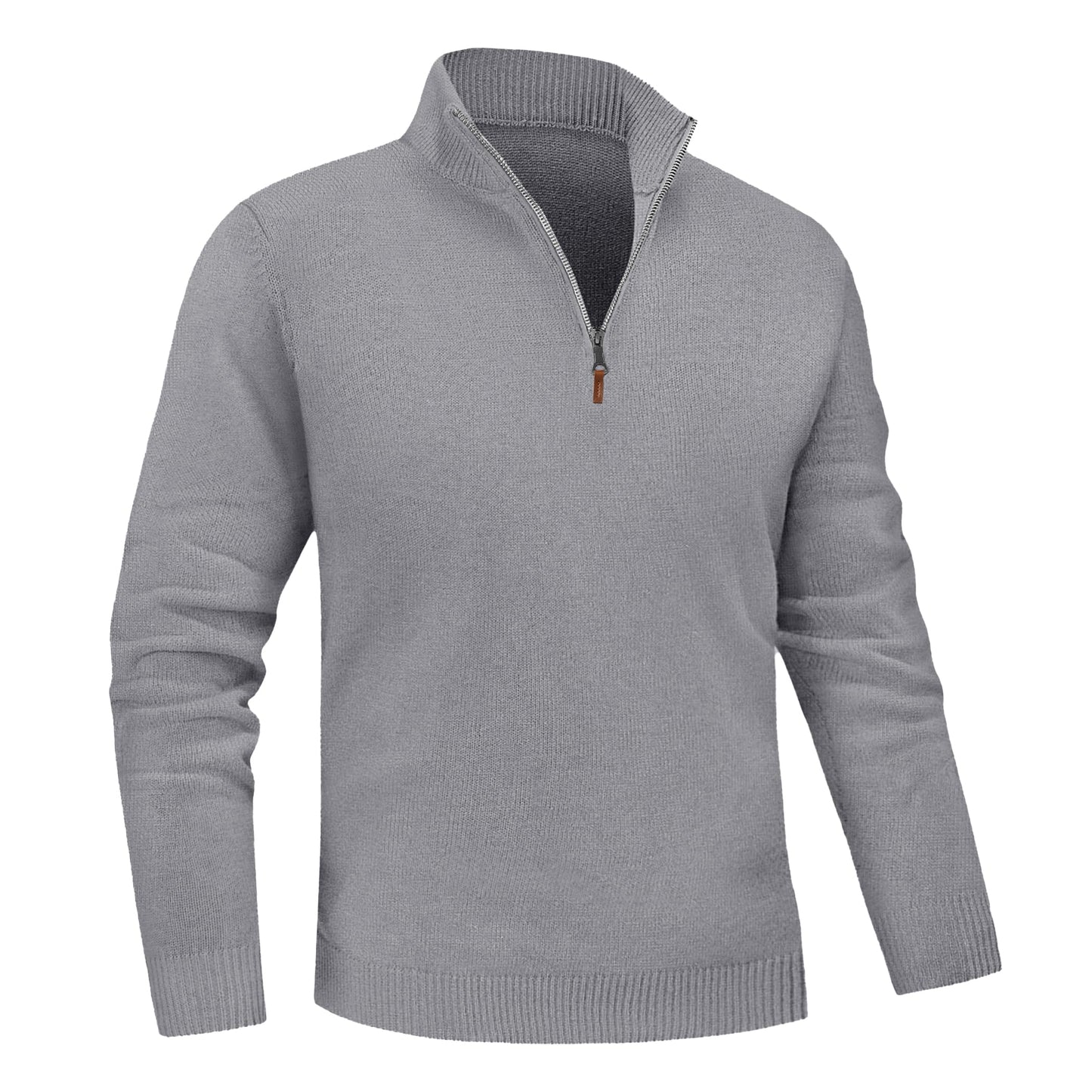 MAGNIVIT Men's Sweater Quarter Zip Pullover Fall Winter Spring Polo Sweatshirts