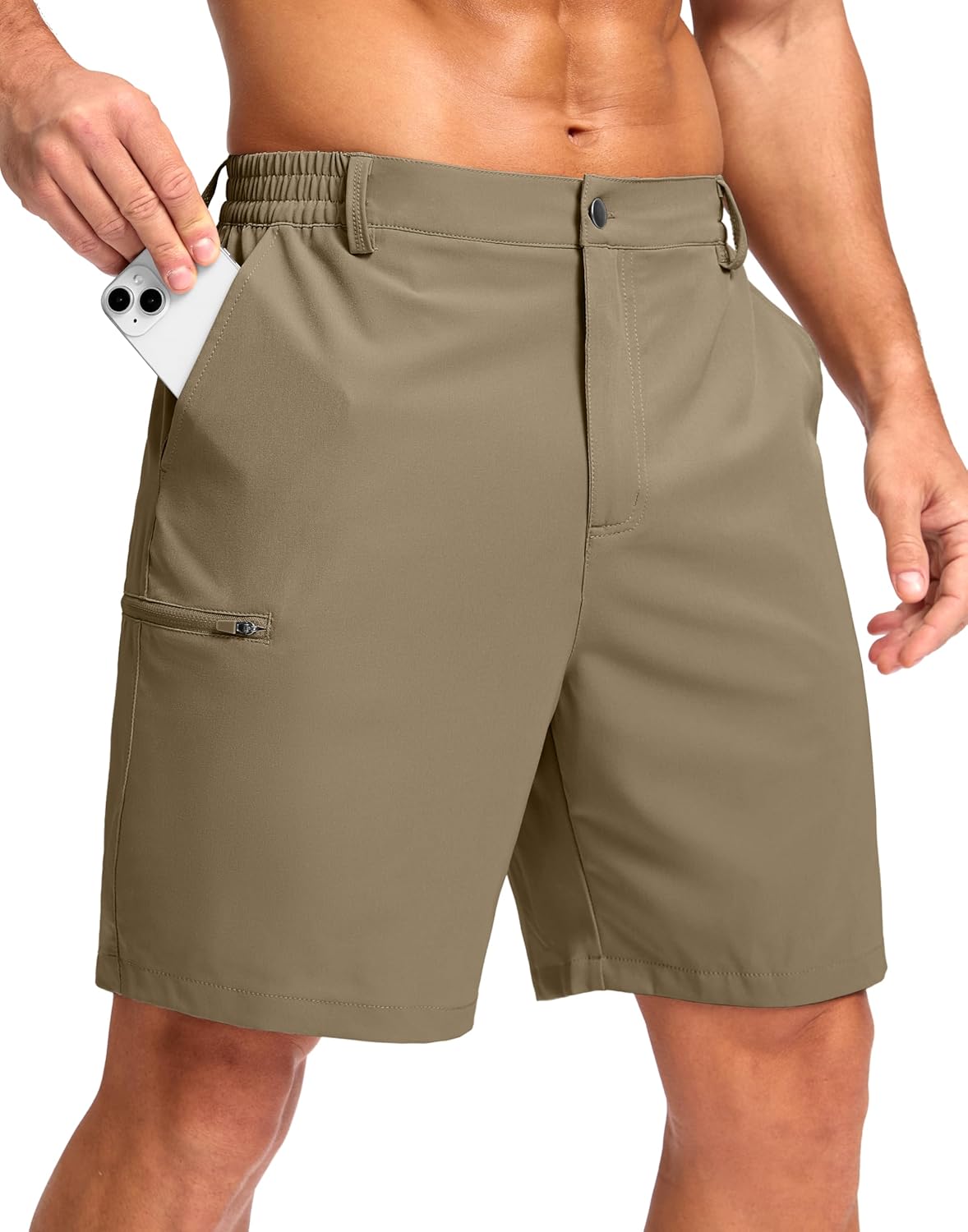 G Gradual Men's Casual Shorts 7"/ 9" Lightweight 4 Pockets Stretch Quick-Dry Summer Shorts for Golf Work Hiking Trips
