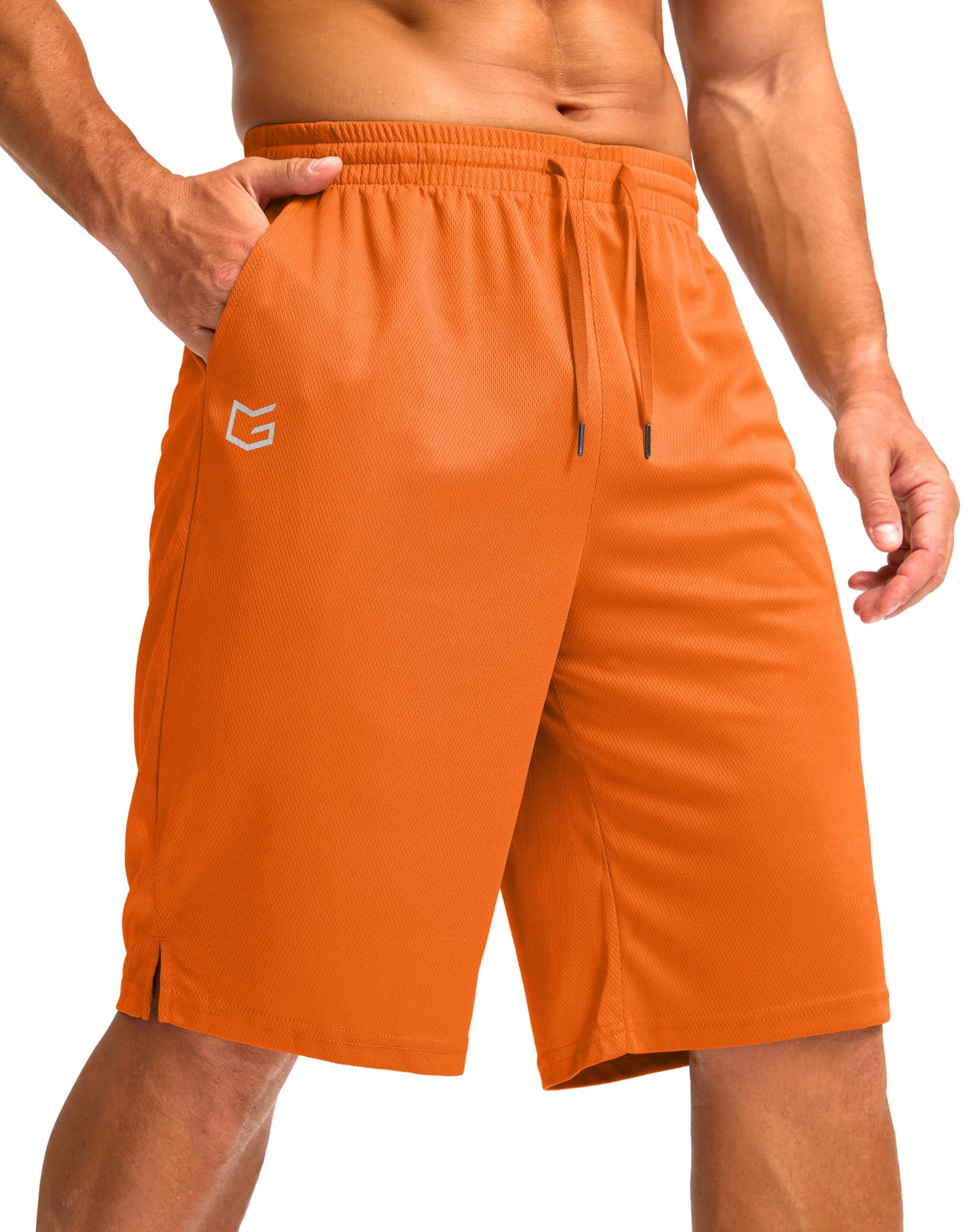 G Gradual Men's Athletic Shorts with Pockets 11" Long Basketball Shorts Lightweight Quick Dry Gym Workout Shorts for Men