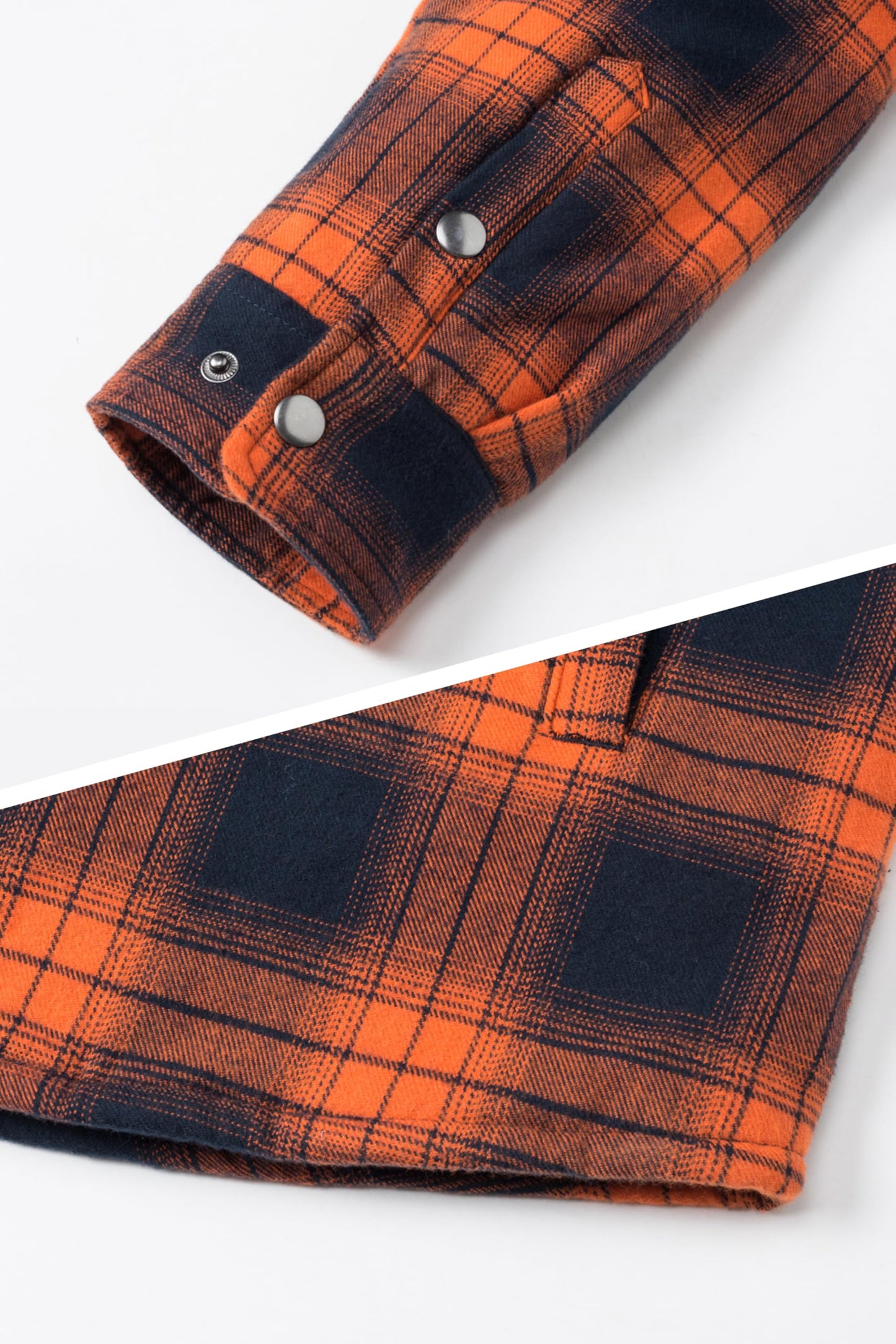 MAGNIVIT Mens Flannel Shirt Jacket Plaid Quilted Lined Coat Button Down Shirts Jacket Casual Winter Coat with Pocket