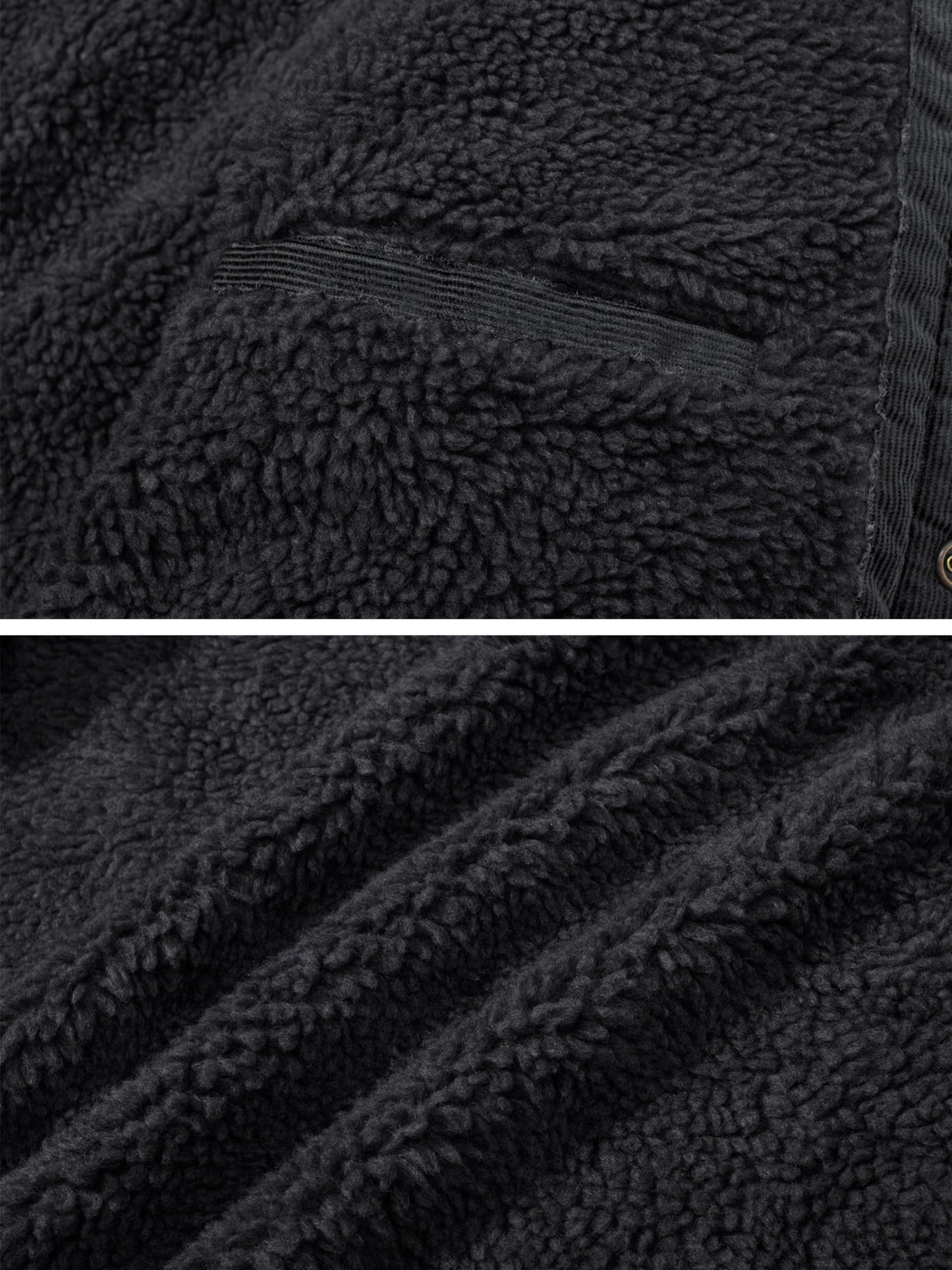 MAGNIVIT Men's Corduroy Fleece Cargo Jacket Winter Snap Button Lapel Sherpa Lined Trucker Cowboy Coat with 5 Pockets