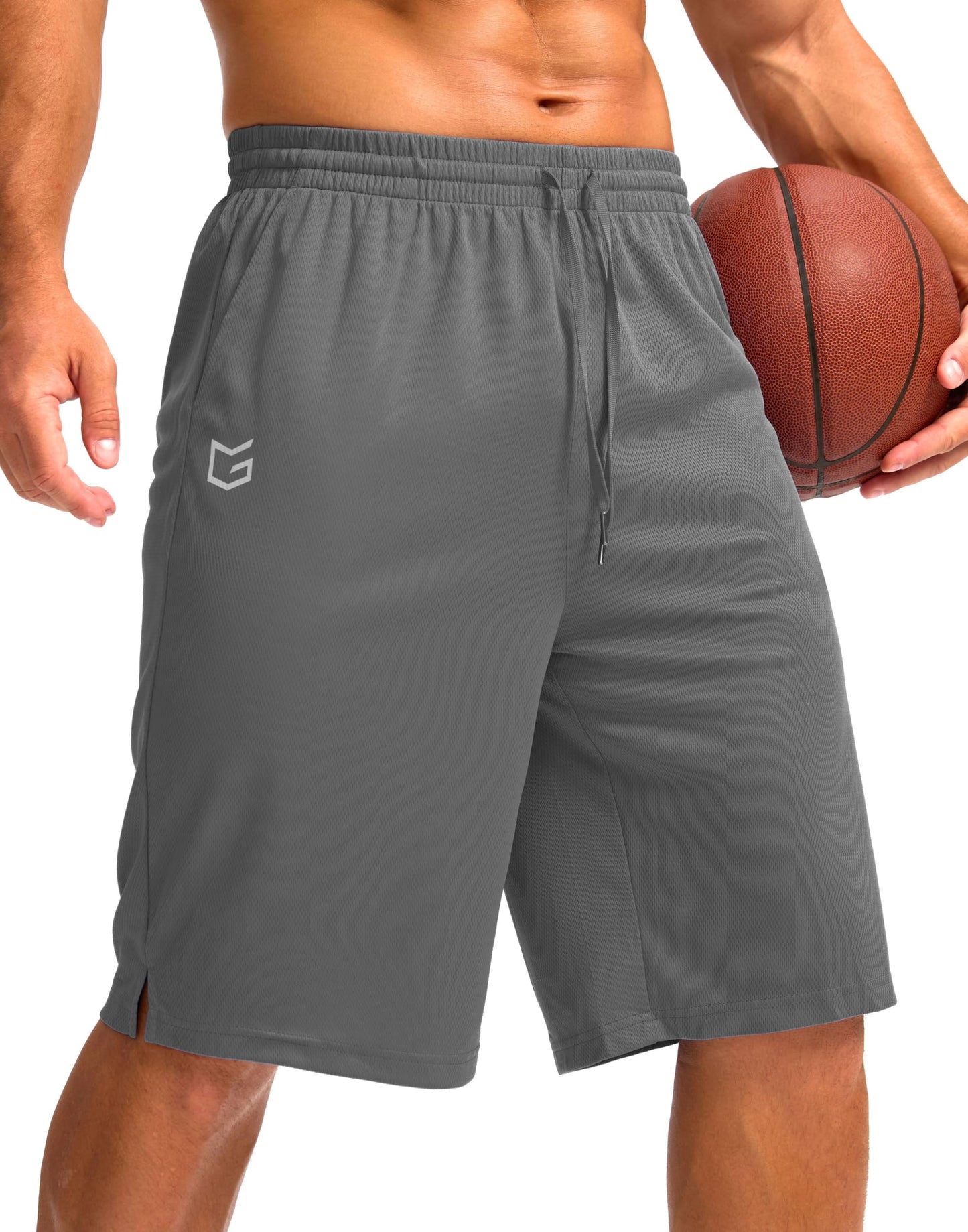 G Gradual Men's Athletic Shorts with Pockets 11" Long Basketball Shorts Lightweight Quick Dry Gym Workout Shorts for Men