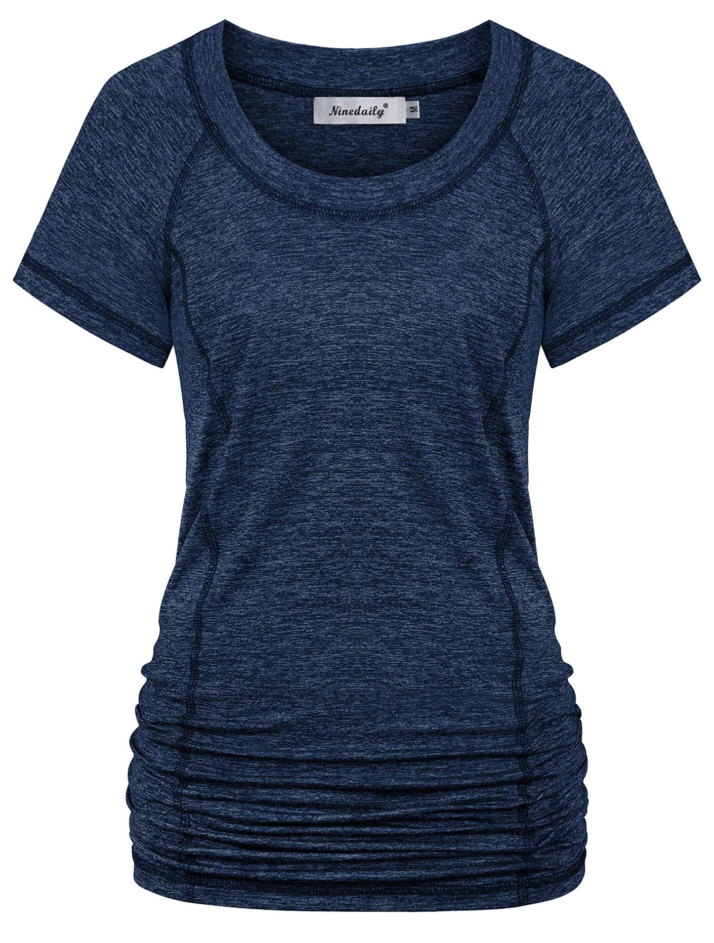 Ninedaily Womens Workout Top Running Yoga Shirt Summer Short Sleeve Casual Tunic
