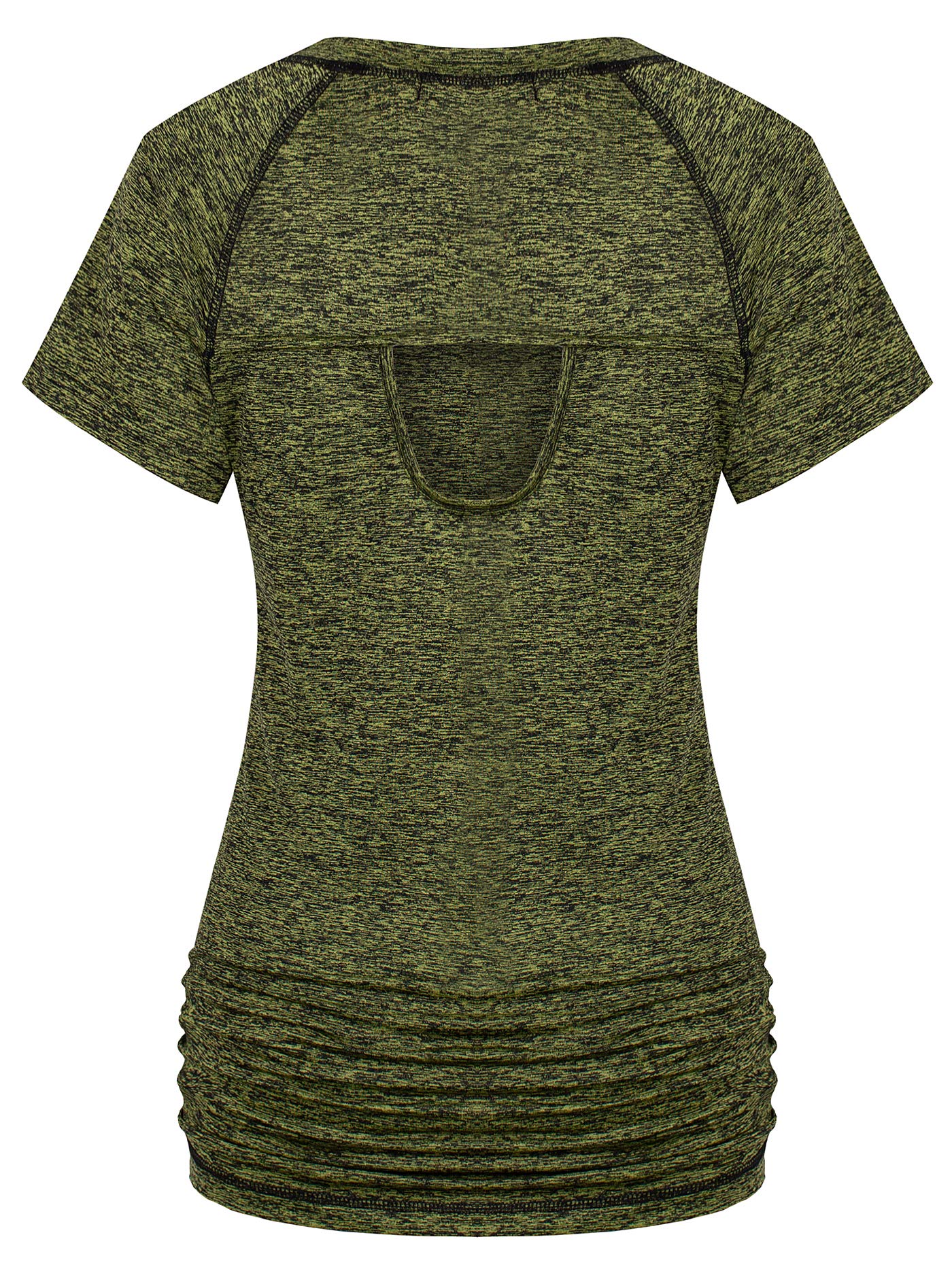 Ninedaily Womens Workout Top Running Yoga Shirt Summer Short Sleeve Casual Tunic