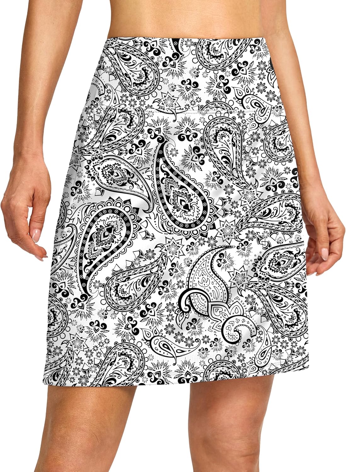 G Gradual 19" Skorts for Woman Knee Length Golf Skirt Long Athletic Tennis Skorts for Women Dressy Casual with Shorts Pockets