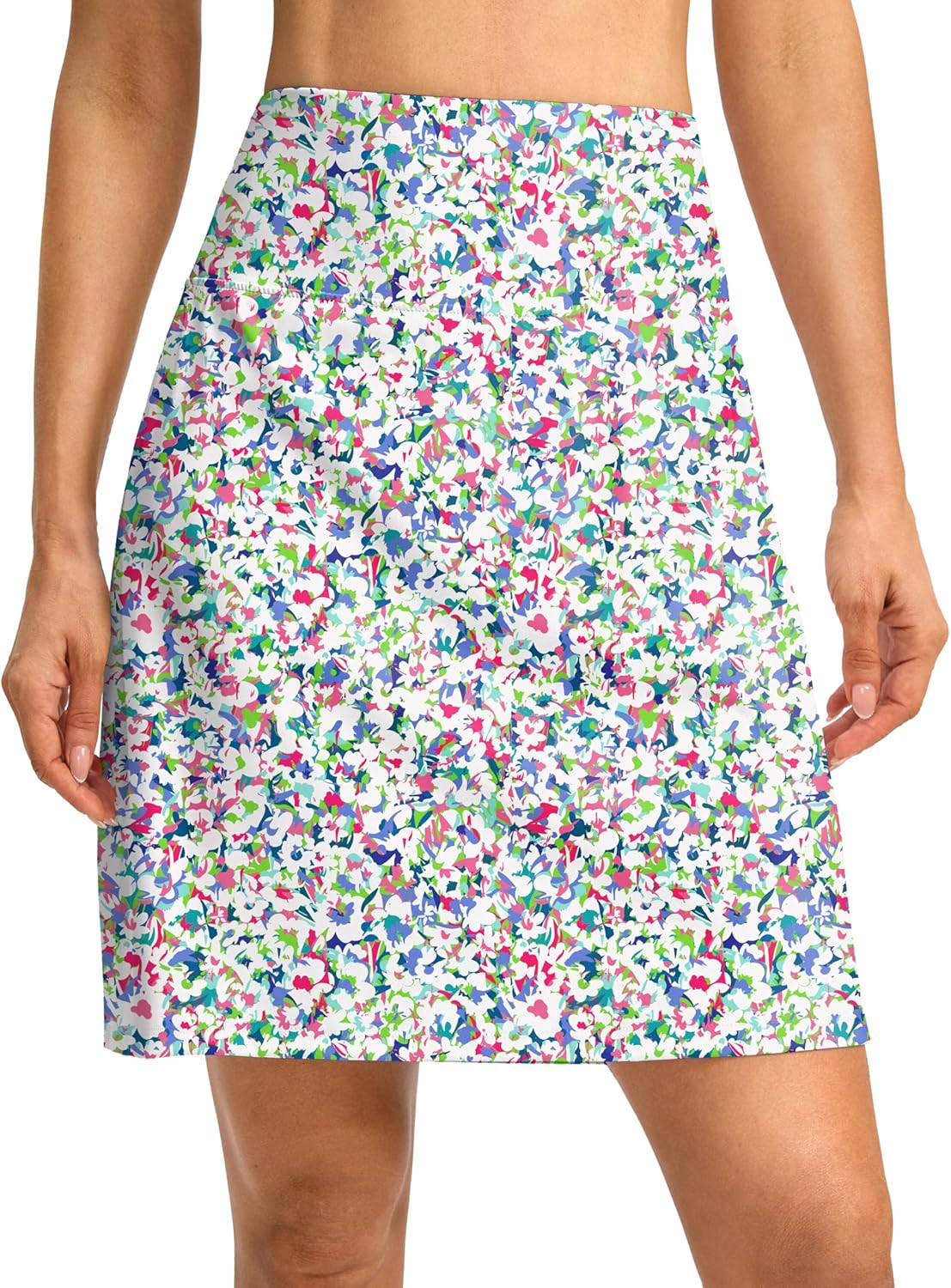 G Gradual 19" Skorts for Woman Knee Length Golf Skirt Long Athletic Tennis Skorts for Women Dressy Casual with Shorts Pockets