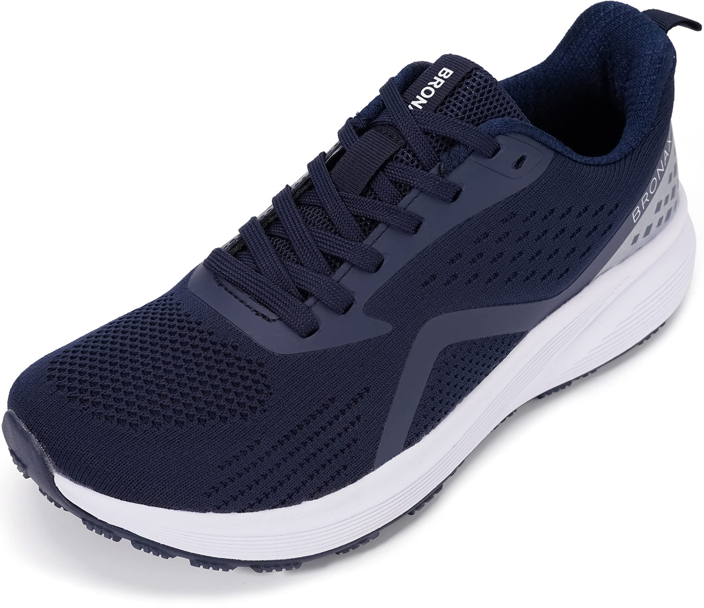 BRONAX Men's Wide Cushioned Supportive Road Running Shoes | Wide Toe Box | Rubber Outsole