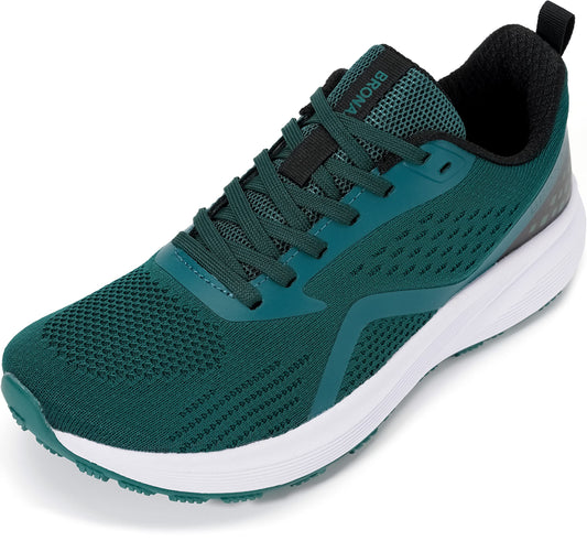 BRONAX Men's Wide Cushioned Supportive Road Running Shoes | Wide Toe Box | Rubber Outsole