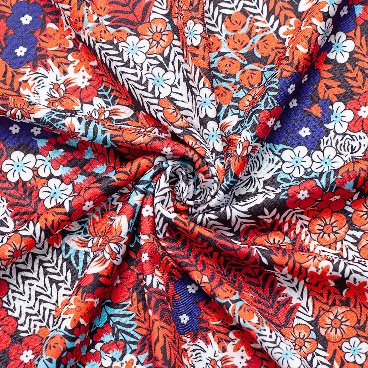 Ninedaily Women's Summer Tops Short Sleeve Casual Blouse Zip Floral Tunic Shirts