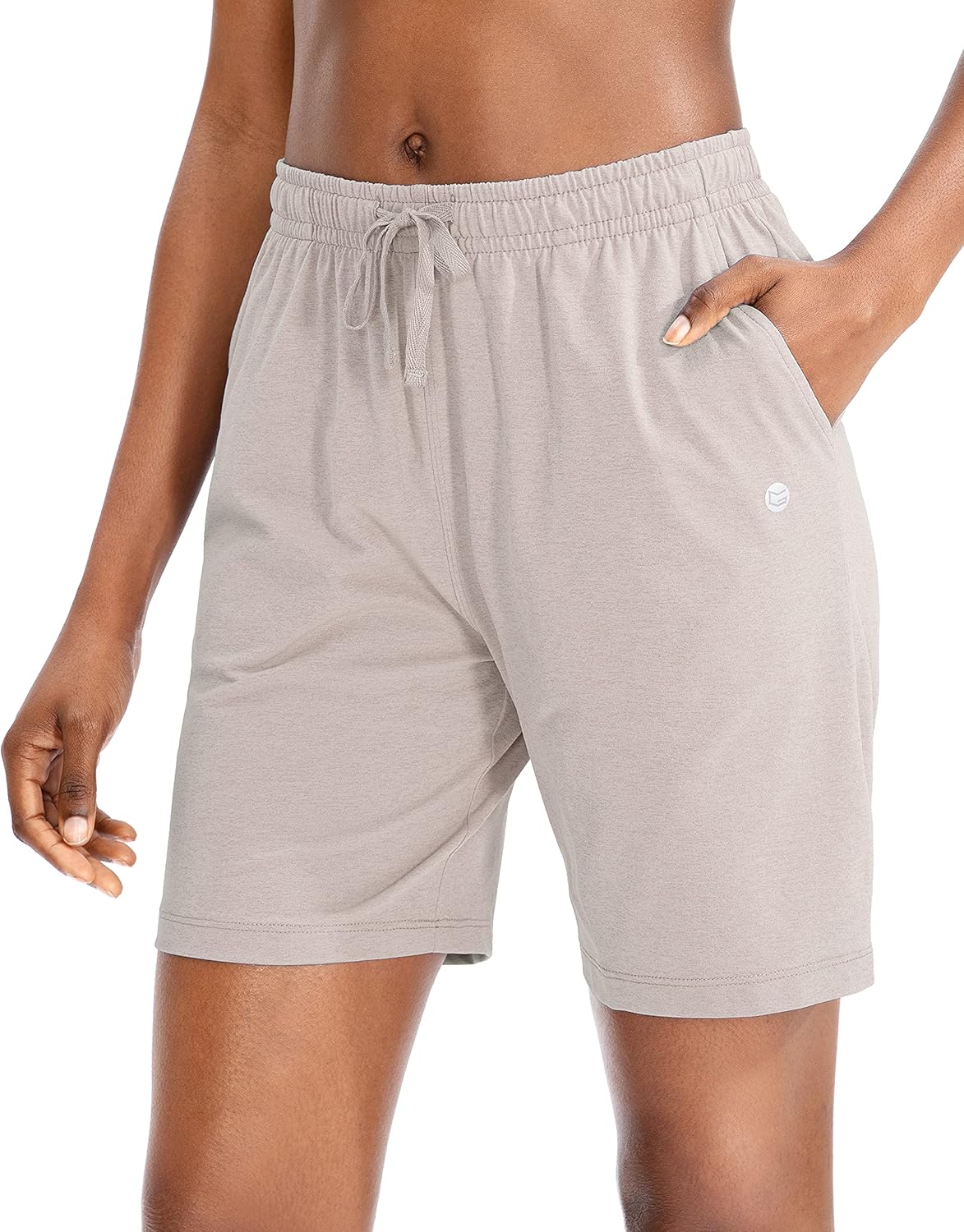 G Gradual Women's Bermuda Shorts Jersey Shorts with Deep Pockets 7" Long Shorts for Women Lounge Walking Athletic